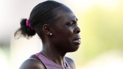 Getty Images - EUGENE, OREGON - JUNE 24: Athing Mu reacts in the women's 800 meter final on Day Four of the 2024 U.S. Olympic Team Track & Field Trials at Hayward Field on June 24, 2024 in Eugene, Oregon. (Photo by Patrick Smith/Getty Images)