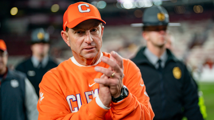 Getty Images - COLUMBIA, SOUTH CAROLINA - NOVEMBER 25: Head coach Dabo Swinney of the Clemson Tigers walks off the field after defeating the South Carolina Gamecocks during their game at Williams-Brice Stadium on November 25, 2023 in Columbia, South Carolina. (Photo by Jacob Kupferman/Getty Images)