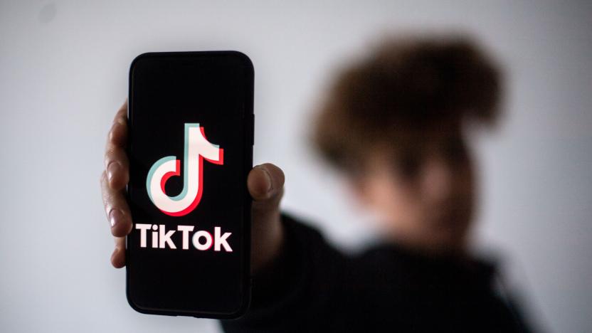 A teenager presents a smartphone with the logo of Chinese social network Tik Tok, on January 21, 2021 in Nantes, western France. (Photo by LOIC VENANCE / AFP) (Photo by LOIC VENANCE/AFP via Getty Images)