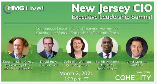 CIO Leadership: Fostering a High-Performing Culture Will Lead the Discussion at HMG Strategy’s Upcoming 2021 HMG Live! New Jersey CIO Executive Leadership Summit