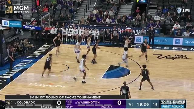 9-seed Colorado outlasts 8-seed Washington in 1st round of 2023 Pac-12 Men's Basketball Tournament