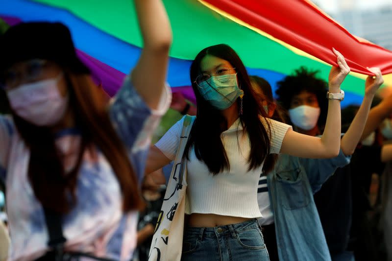 Thai Lgbt And Anti Government Protesters Join In Pride Parade 