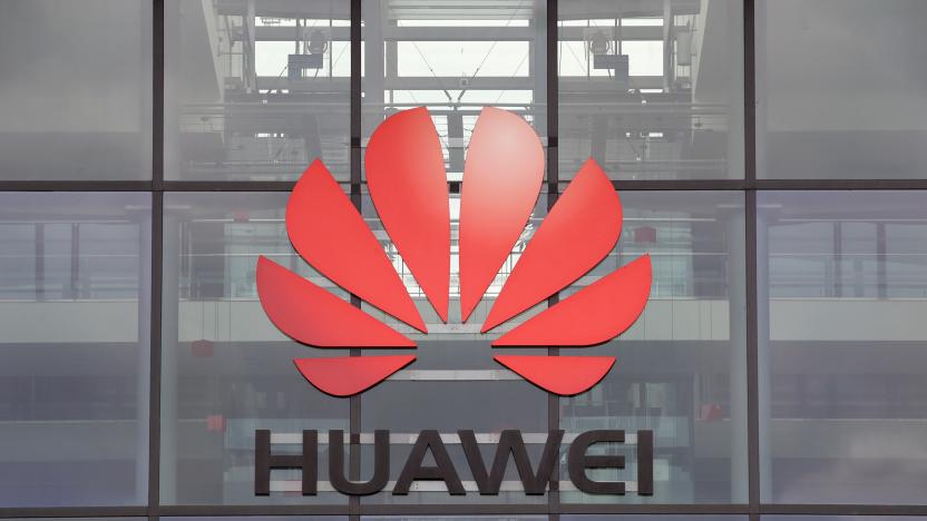 Huawei logo is pictured on the headquarters building in Reading, Britain July 14, 2020. REUTERS/Matthew Childs