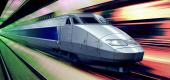 High-speed rail. (Photo illustration: Yahoo News; photos: Getty Images)