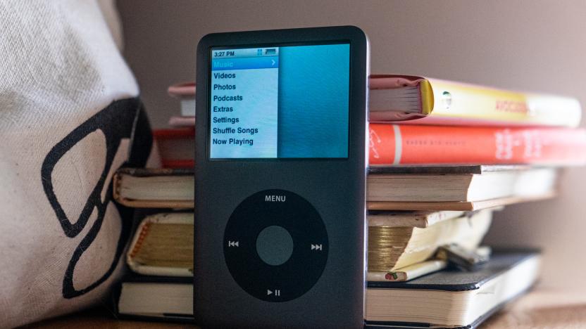 Apple's iPod Classic music player (2008 model).