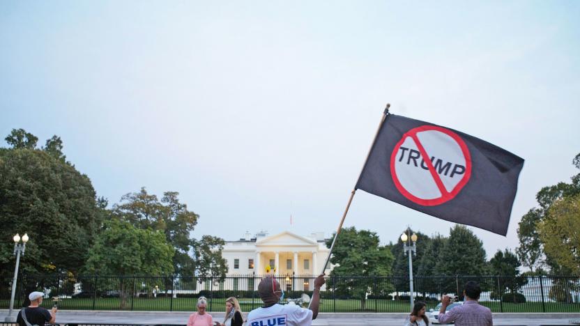 protest near the White House.