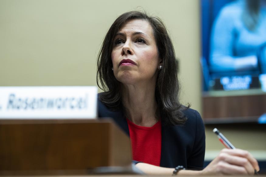 UNITED STATES - MARCH 31: Federal Communications Commission Chairwoman Jessica Rosenworcel testifies during the House Energy and Commerce Subcommittee on Communications and Technology hearing titled Connecting America: Oversight of the FCC, in Rayburn Building on Thursday, March 31, 2022. (Tom Williams/CQ-Roll Call, Inc via Getty Images)