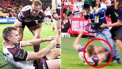 Yahoo Sport Australia - A TV cameraman became embroiled in the game's biggest talking point. More