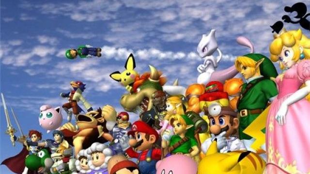 A screenshot of Super Smash Bros Melee characters.