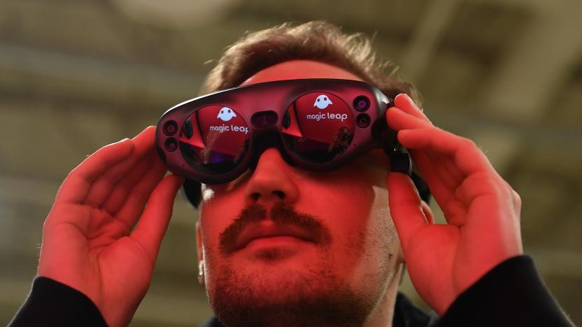 Toronto , Canada - 23 May 2019; Magic Leap Booth during day three of Collision 2019 at Enercare Center in Toronto, Canada. (Photo By Sam Barnes/Sportsfile via Getty Images)