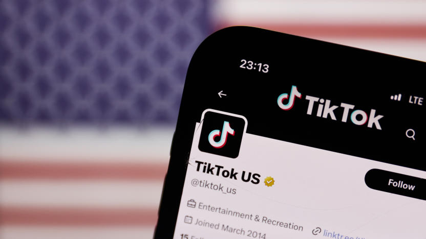 TikTok US account on X displayed on a phone screen is seen with American flag displayed on a screen in the background in this illustration photo taken in Krakow, Poland on April 24, 2024. (Photo by Jakub Porzycki/NurPhoto via Getty Images)