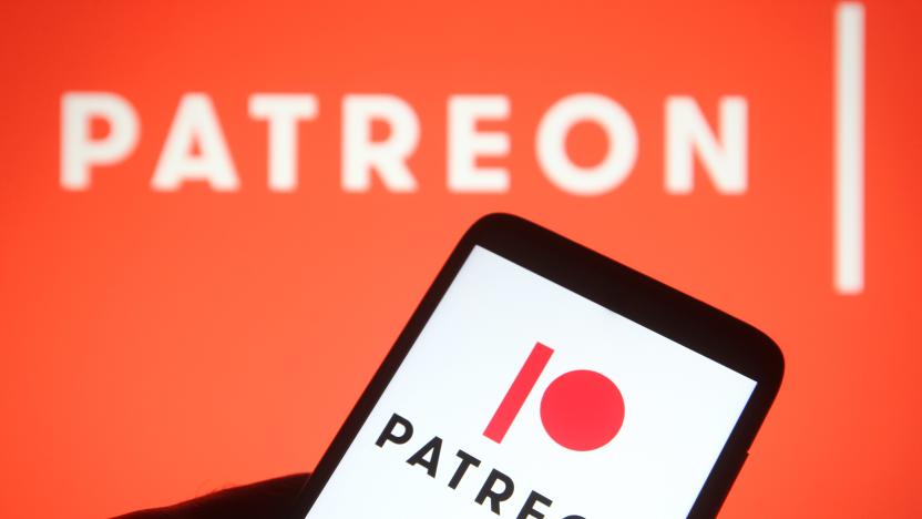 UKRAINE - 2021/08/07: In this photo illustration a Patreon logo is seen on a smartphone and a pc screen. (Photo Illustration by Pavlo Gonchar/SOPA Images/LightRocket via Getty Images)