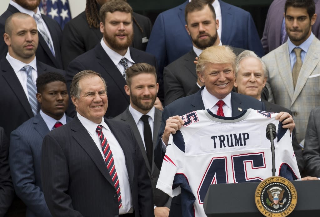 trump 45 jersey patriots