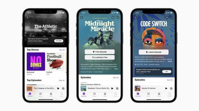 Apple will offer subscriptions in its Podcasts app.