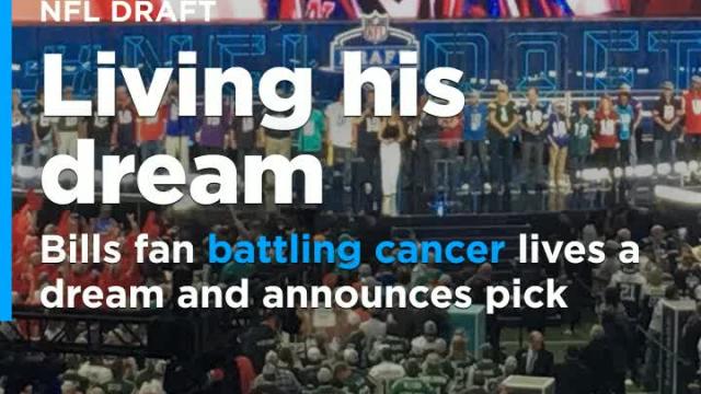 Bills fan battling cancer lives out his dream and announces pick