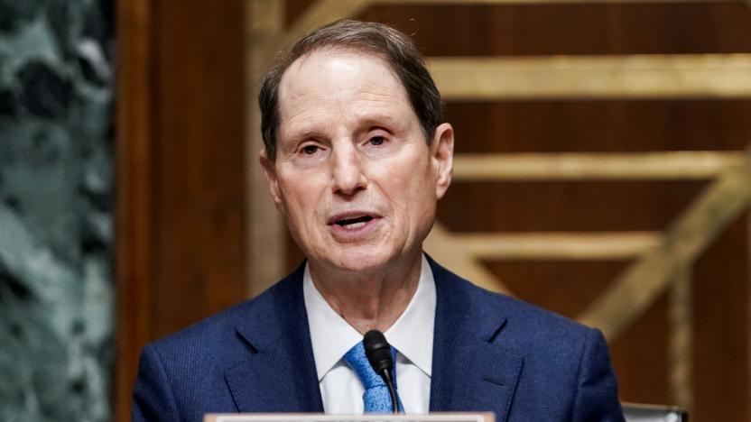 U.S. Senator Ron Wyden (D-OR) speaks during a Senate Finance Committee nomination hearing for Deputy Treasury Secretary nominee Adewale Adeyemo, in the Dirksen Senate Office Building, in Washington, D.C., U.S., February 23, 2021. Greg Nash/Pool via REUTERS