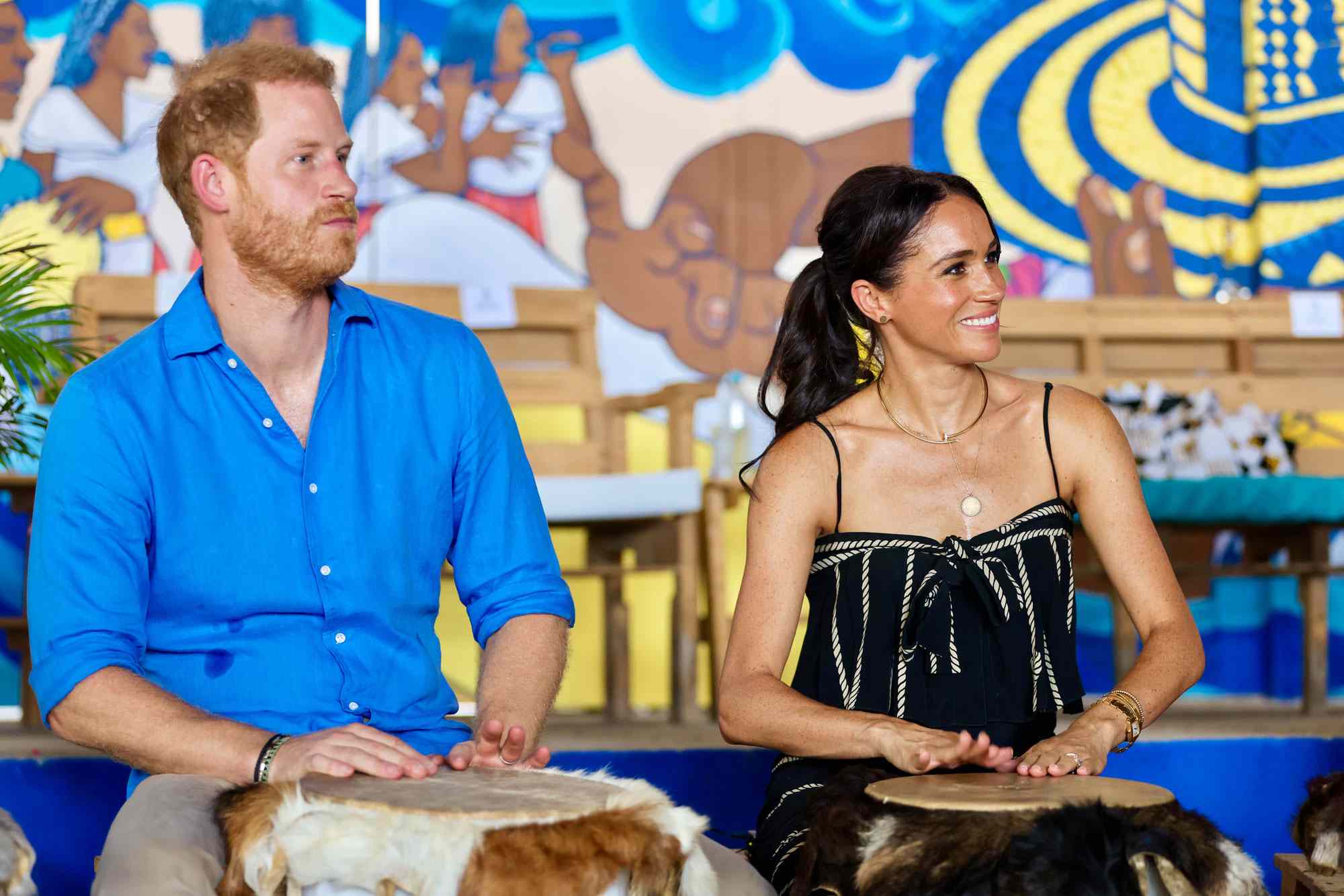 Meghan Markle and Prince Harry Feel the Beat at Colombian Drum School: 'I Can Tell She's Excited,' Says Founder