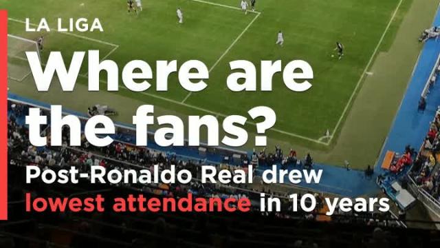 Real Madrid's post-Ronaldo era started with a game that drew lowest attendance in 10 seasons