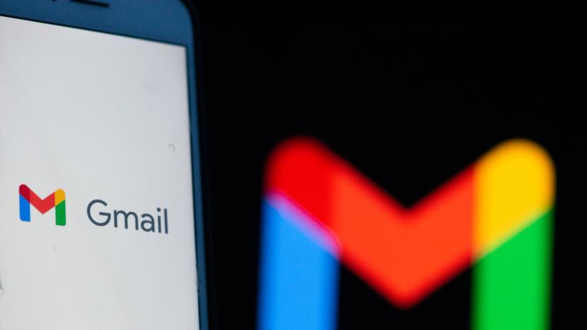 An user opening Gmail App with the new logo in L'Aquila, Italy, on October 23, 2020. After seven years Google Mail Gmail changes its logo. (Photo by Lorenzo Di Cola/NurPhoto via Getty Images)