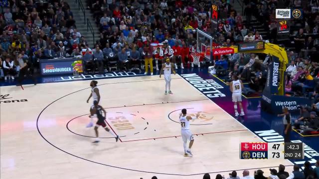 Jalen Green with an alley oop vs the Denver Nuggets