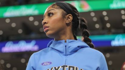 Getty Images - CHICAGO, IL - MAY 25: Angel Reese #5 of the Chicago Sky looks on prior to the start of a WNBA game against the Connecticut Sun on May 25, 2024 at Wintrust Arena in Chicago, Illinois. (Photo by Melissa Tamez/Icon Sportswire via Getty Images)