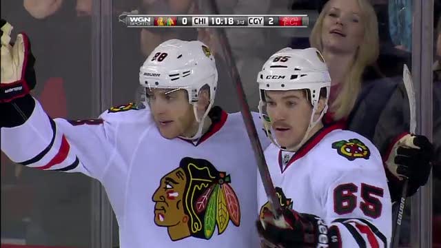 Blackhawks tally twice in 56 seconds