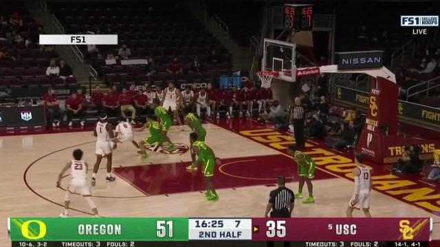 Highlights: Oregon downs No. 5 USC for first-ever road sweep of AP Top 5 teams in Pac-12 men’s basketball history