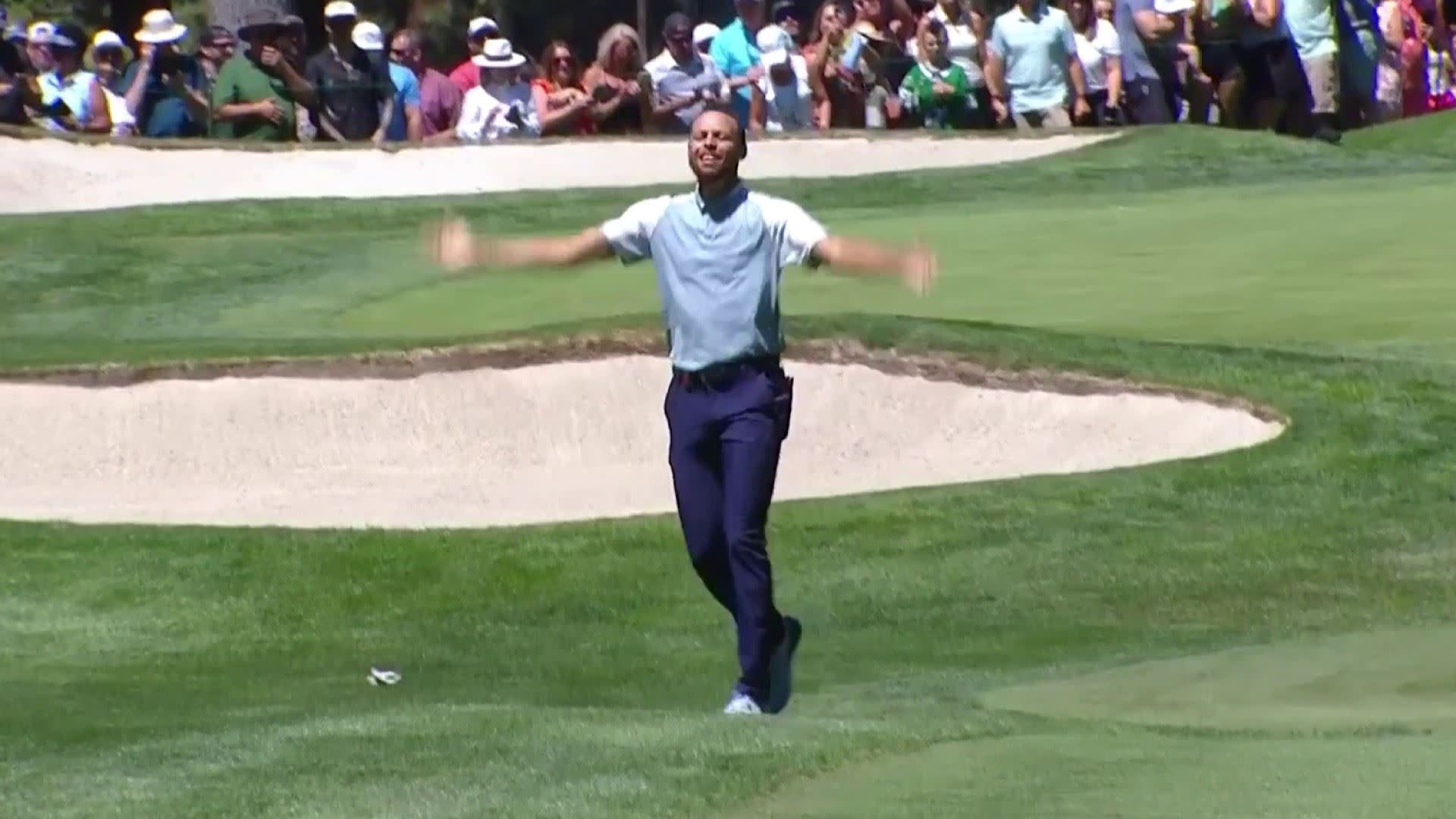 Stephen Curry Makes Hole-In-One, Leads American Century Celebrity Golf  Tournament