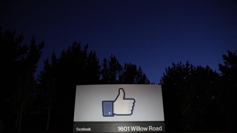 The sun rises behind the entrance sign to Facebook headquarters in Menlo Park before the company's IPO launch, May 18, 2012. Facebook Inc, will begin trading on the Nasdaq market on Friday, with it's initial public offering at $38 per share, valuing the world's largest social network at more than $100 billion.   REUTERS/Beck Diefenbach   (UNITED STATES - Tags: BUSINESS)