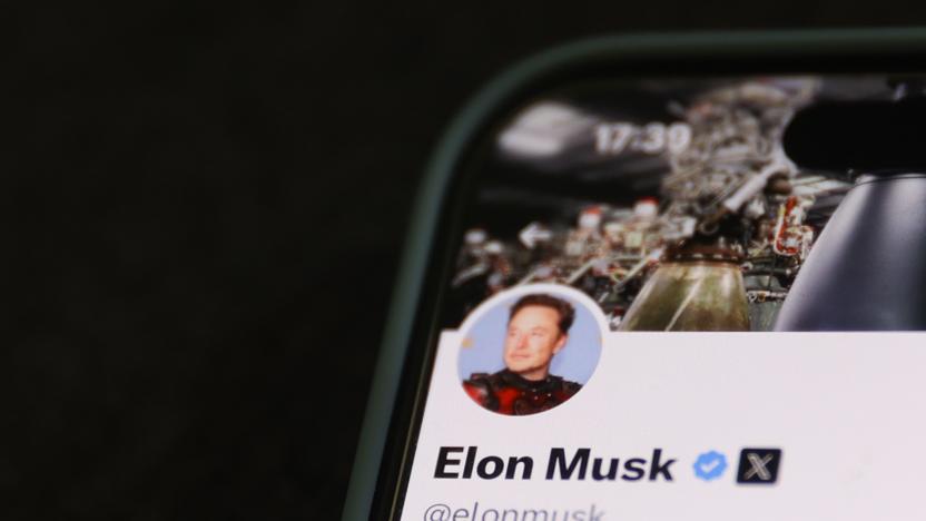 Elon Musk account on X displayed on a phone screen is seen in this illustration photo taken in Poland on August 6, 2024. (Photo by Jakub Porzycki/NurPhoto via Getty Images)