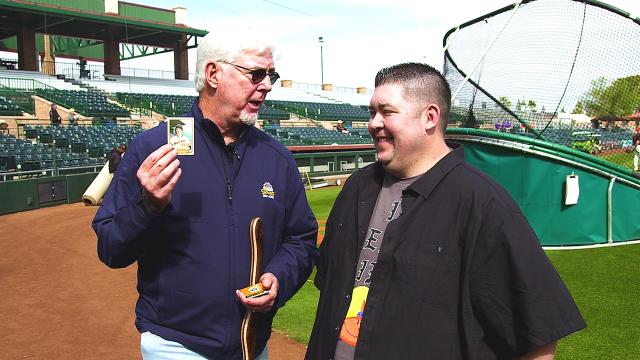 Mike Krukow opens old baseball cards