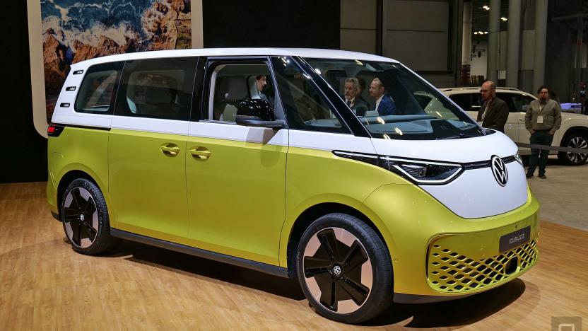 Ahead of its official arrival in 2024, Volkswagen showed off the new ID.Buzz at the 2022 New York International Auto Show. 