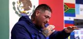 Heavyweight boxer Andy Ruiz Jr. is training for his upcoming fight against Chris Arreola on Saturday. (Sean M. Haffey/Getty Images)