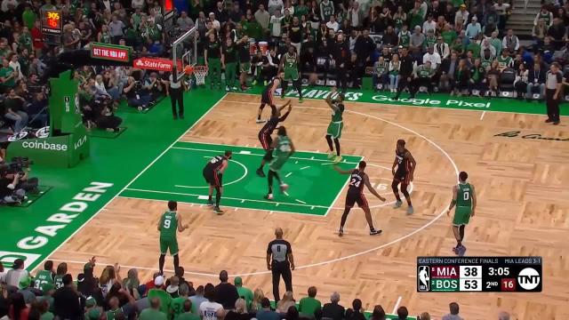 Jimmy Butler with a dunk vs the Boston Celtics