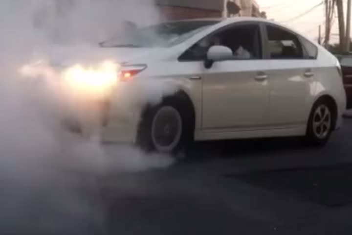 Watch a Toyota Prius  Do a Burnout  For Real