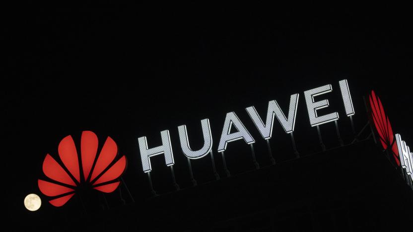 The Huawei logo is seen atop a buildin in central Warsaw, Poland on April 8, 2020. Chinese Huawei is the largest telecommunications company in the world and the second largest mobile phone manufacturer in the world after Samsung. In January 2019 a Huawei employee in Poland had been arrested on charges of espionage at the local offices of the company in Warsaw. Huawei says it has won a quarter of all 5G contracts all around the world despite worries of security leaks involving &quot;backdoors&quot;. (Photo by Jaap Arriens/NurPhoto via Getty Images)