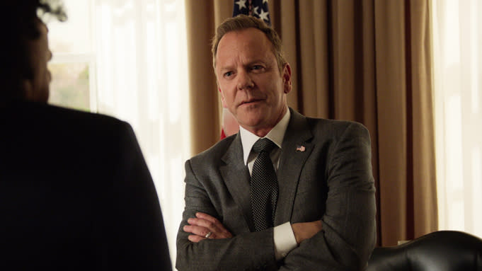 Kiefer Sutherland as President Tom Kirkman in Designated Survivor