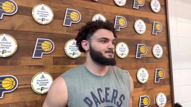 Colorado State star David Roddy speaks to media at Pacers’ pre-draft workout