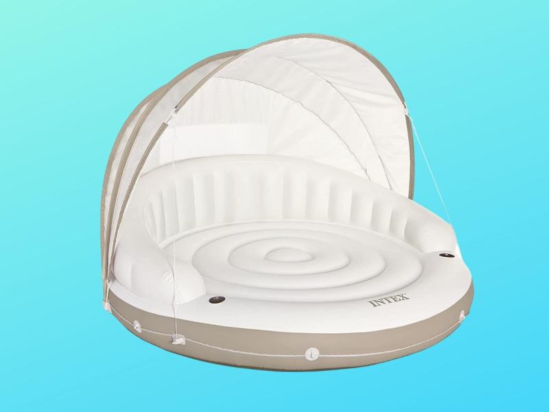 This luxe Intex float has a removable canopy — and it's 30% off