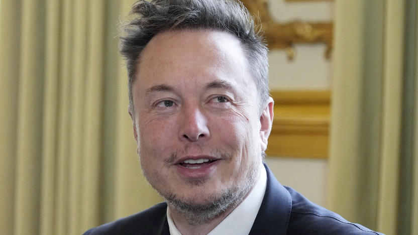 FILE - Twitter, now X. Corp, and Tesla CEO Elon Musk poses prior to his talks with French President Emmanuel Macron, May 15, 2023, at the Elysee Palace in Paris. TikTok and Instagram users can scroll with abandon. But Twitter owner Musk has put new curfews on his digital town square, the latest drastic change to the social media platform that could further drive away advertisers and undermine its cultural influence as a trend-setter. (AP Photo/Michel Euler, Pool, File)