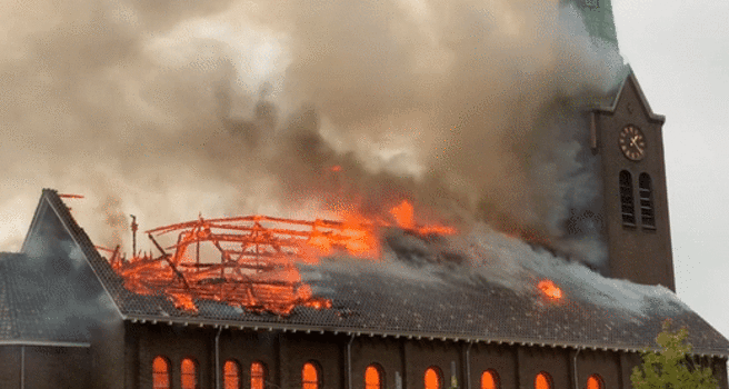 Fire Destroys 19th-Century Church in the Netherlands