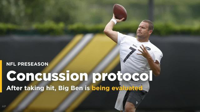 After taking hit, Roethlisberger is being evaluated as part of concussion protocol