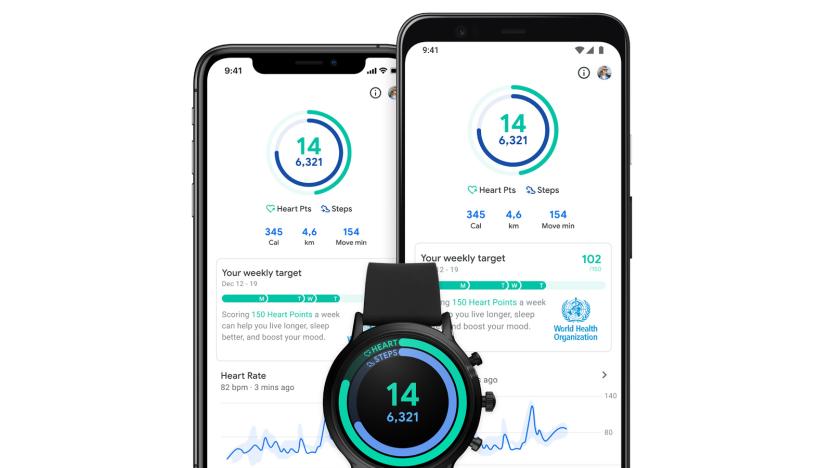 Google Fit redesign focusing on step count