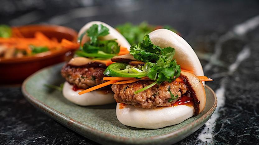 Impossible Foods' plant-based pork used in a pork bun