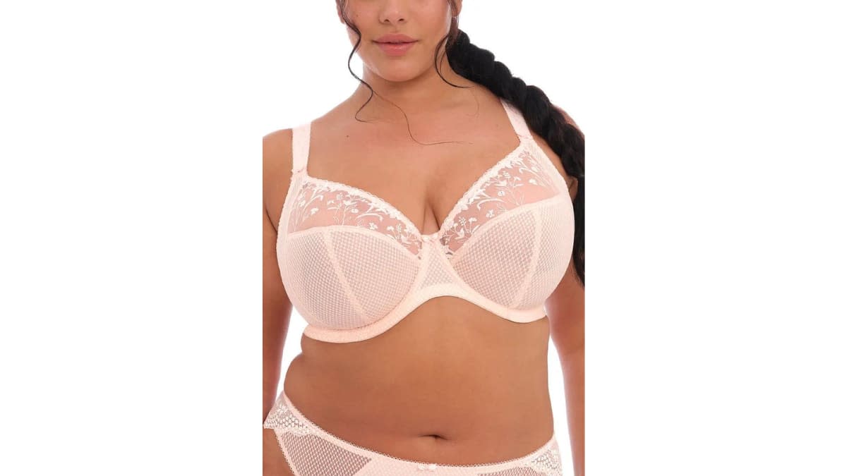 Dim Sublim Lace nude pink push-up balconette bra