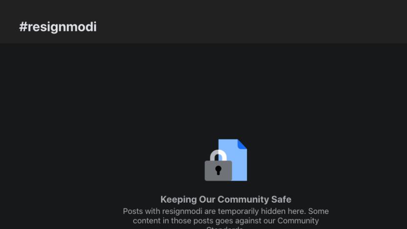 Facebook blocks the resignmodi hashtag