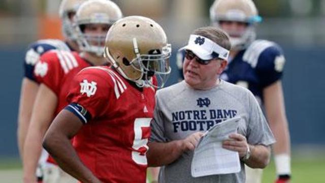 Notre Dame QB Not Worried About Layoff