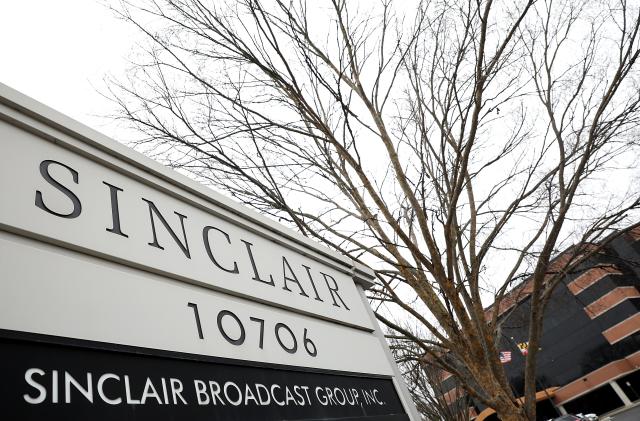 HUNT VALLEY, MD - APRIL 03:  The headquarters of the Sinclair Broadcast Group is shown April 3, 2018 in Hunt Valley, Maryland. The company, the largest owner of local television stations in the United States, has drawn attention recently for repeating claims by U.S President Donald Trump that traditional television and print publications offer "fake" or biased news.  (Photo by Win McNamee/Getty Images)