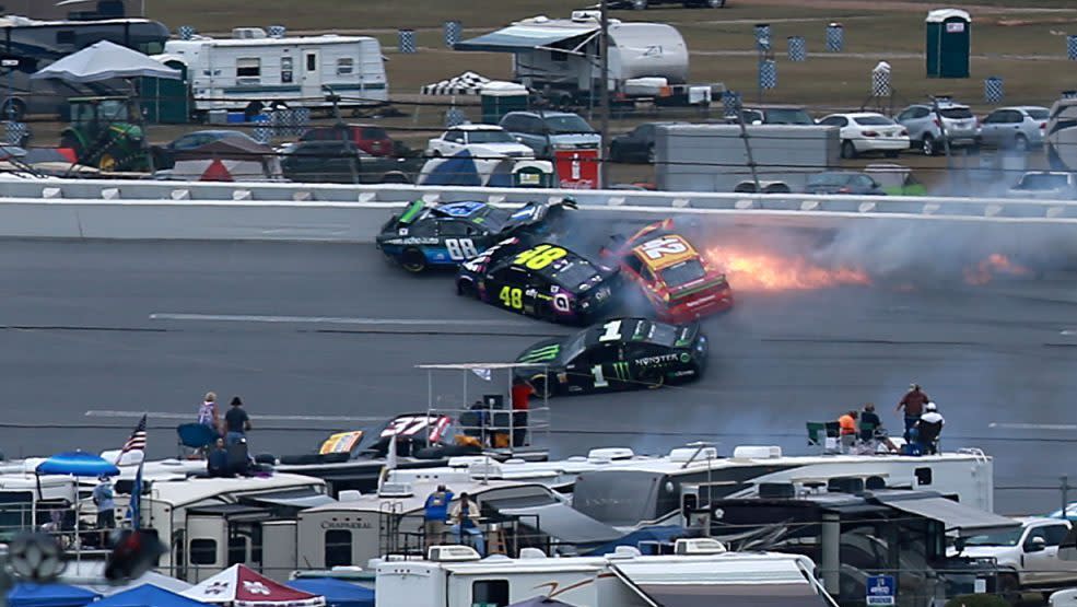 Multiple playoff drivers involved in late Stage 2 crash at ...