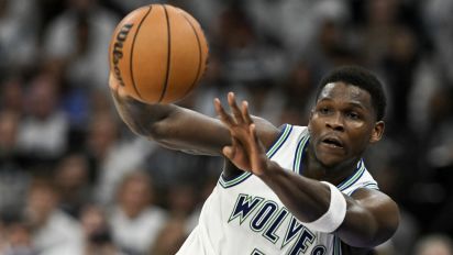 Getty Images - MINNEAPOLIS, MINNESOTA - MAY 24: Anthony Edwards #5 of the Minnesota Timberwolves passes the ball during the third quarter against the Dallas Mavericks in Game Two of the Western Conference Finals at Target Center on May 24, 2024 in Minneapolis, Minnesota. NOTE TO USER: User expressly acknowledges and agrees that, by downloading and or using this photograph, User is consenting to the terms and conditions of the Getty Images License Agreement. (Photo by Stephen Maturen/Getty Images)